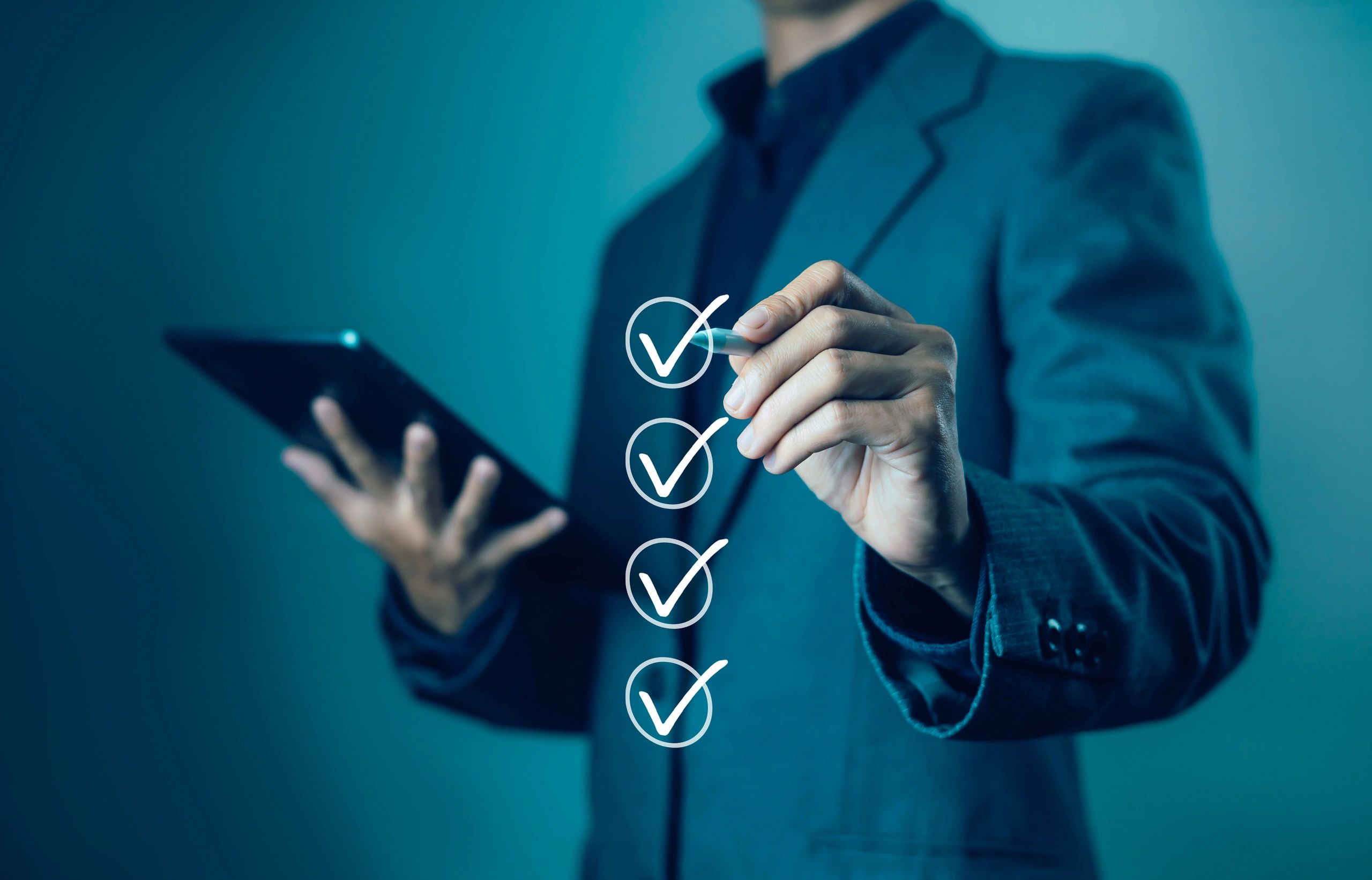 Business performance checklist and process review concept